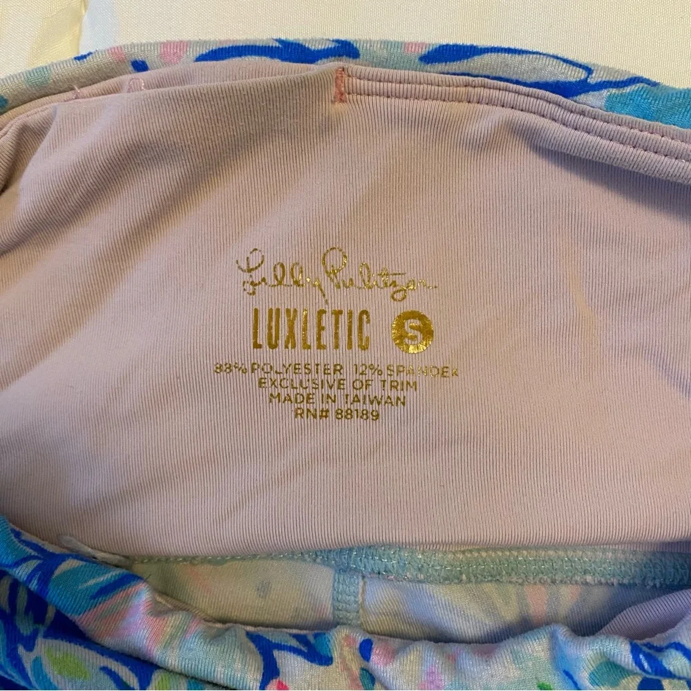 Lilly Pulitzer Blue and Green Patterned Leggings - Picture 2 of 7